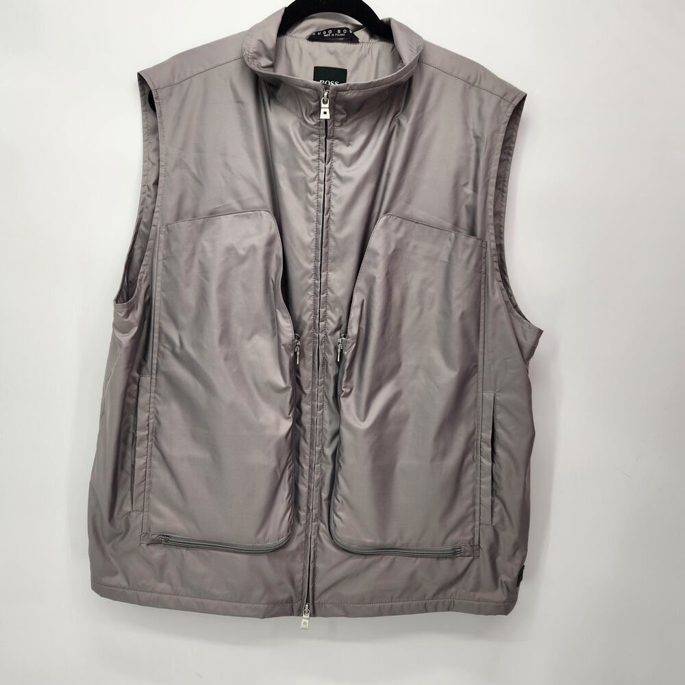 Boss Hugo Boss Golf Gray Utility‎ Full Zip Men's Pactive Vest XL 48 R